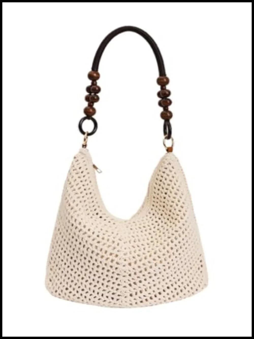 Handwoven Cotton Crochet Hobo Bag Large Summer Beach Knitted Tote Shoulder Bag